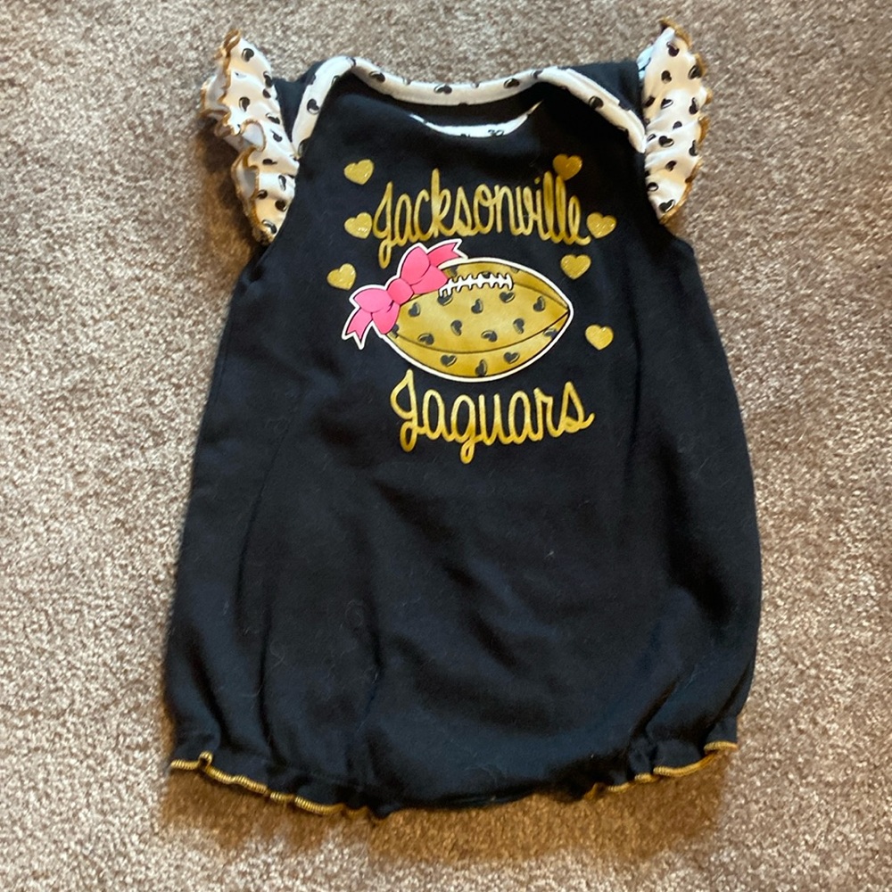 Jacksonville Jaguars NFL Infants Onesie Outfit Size 12 Months Girl Football